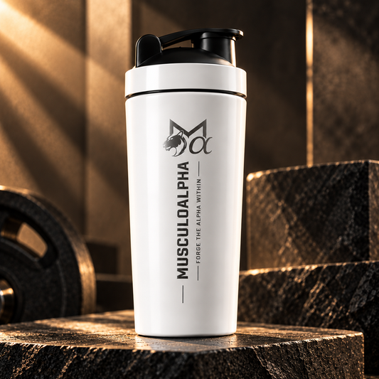 Alpha Premium Protein Shaker (White)