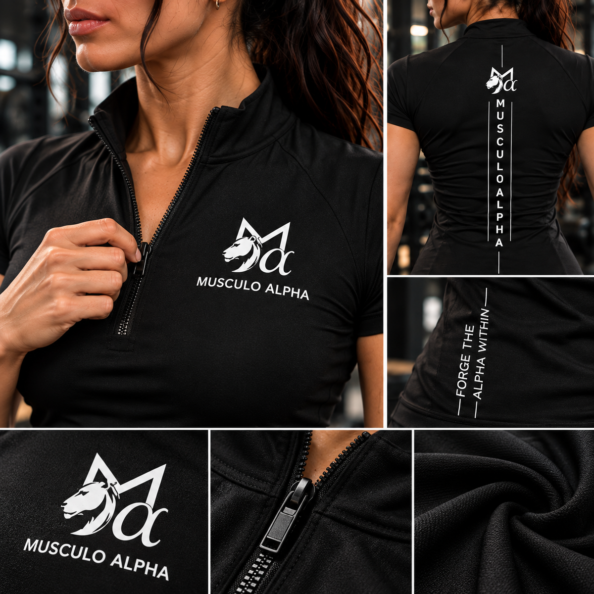 Alpha Women’s Compression Quarter-Zip T-Shirt