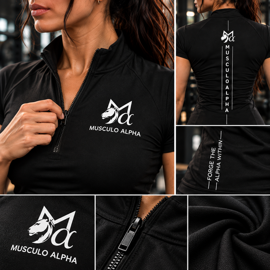 Alpha Women’s Compression Quarter-Zip T-Shirt