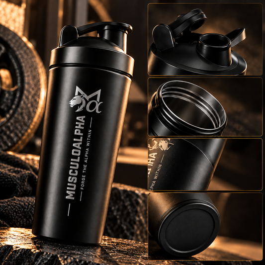 Alpha Premium Protein Shaker (black )