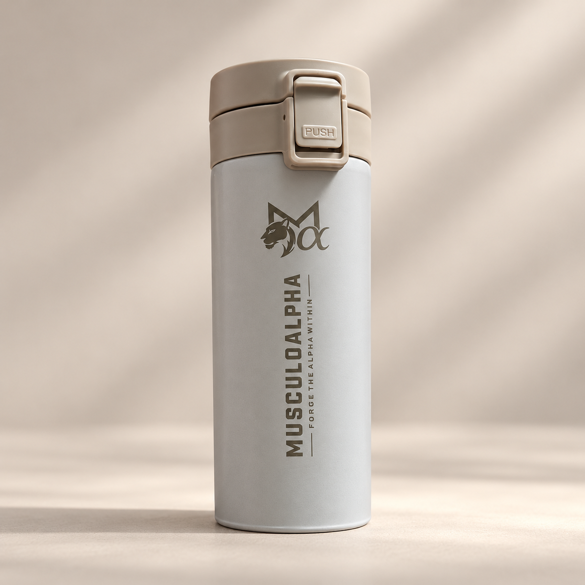 Alpha Brew Coffee Tumbler ( White )