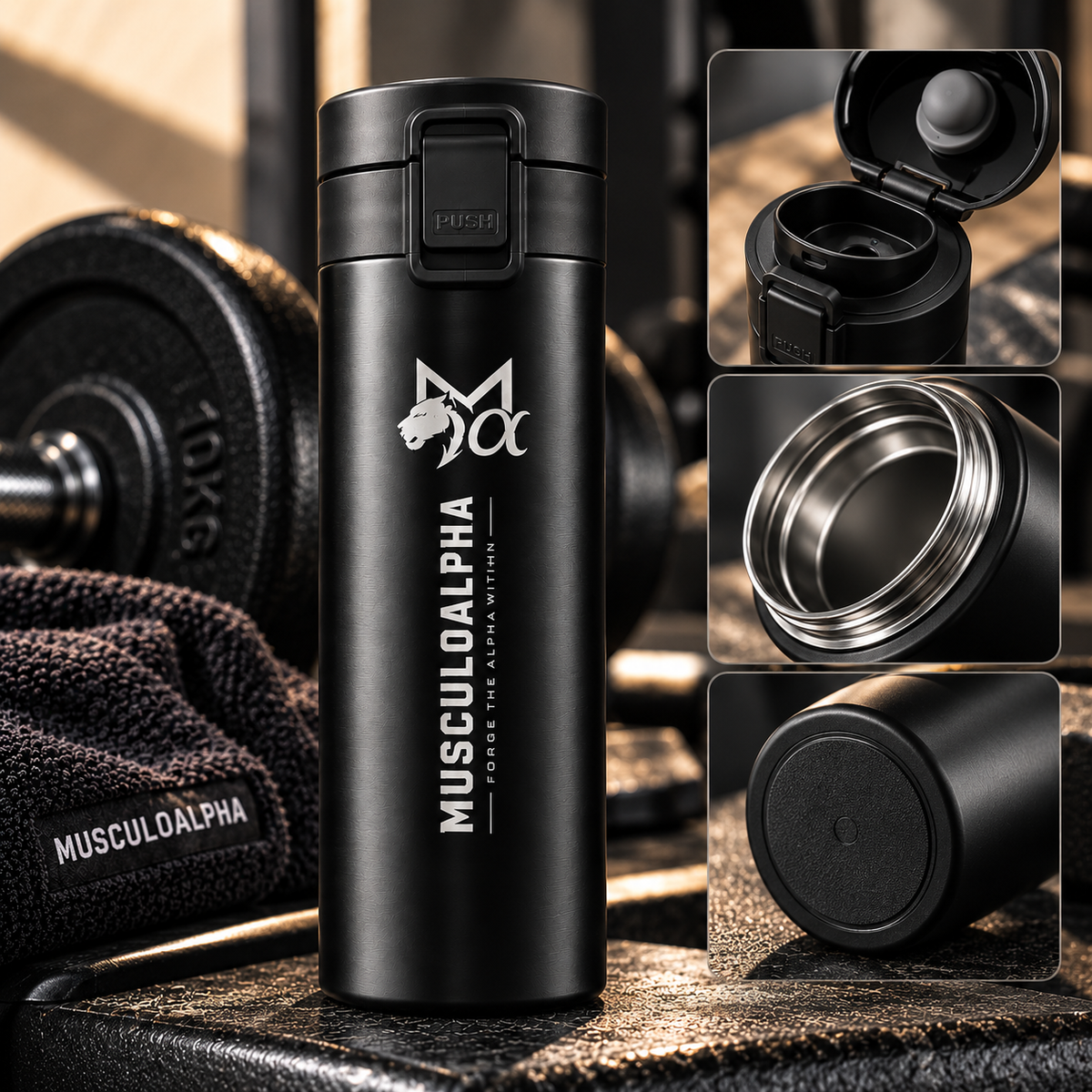 Alpha Brew Coffee Tumbler ( Black )