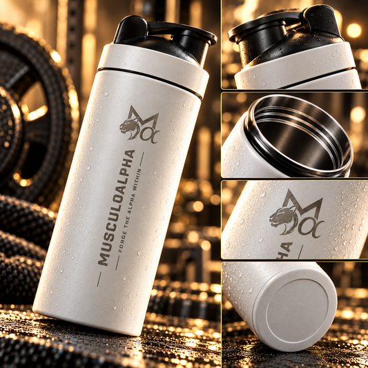 Alpha Premium Protein Shaker (White)