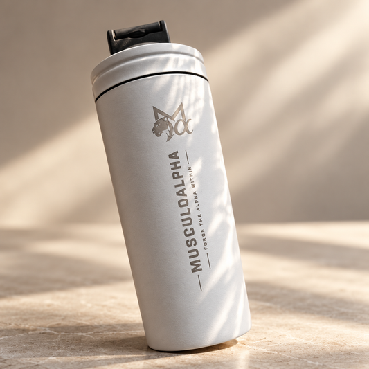 Alpha Premium Protein Shaker (White)