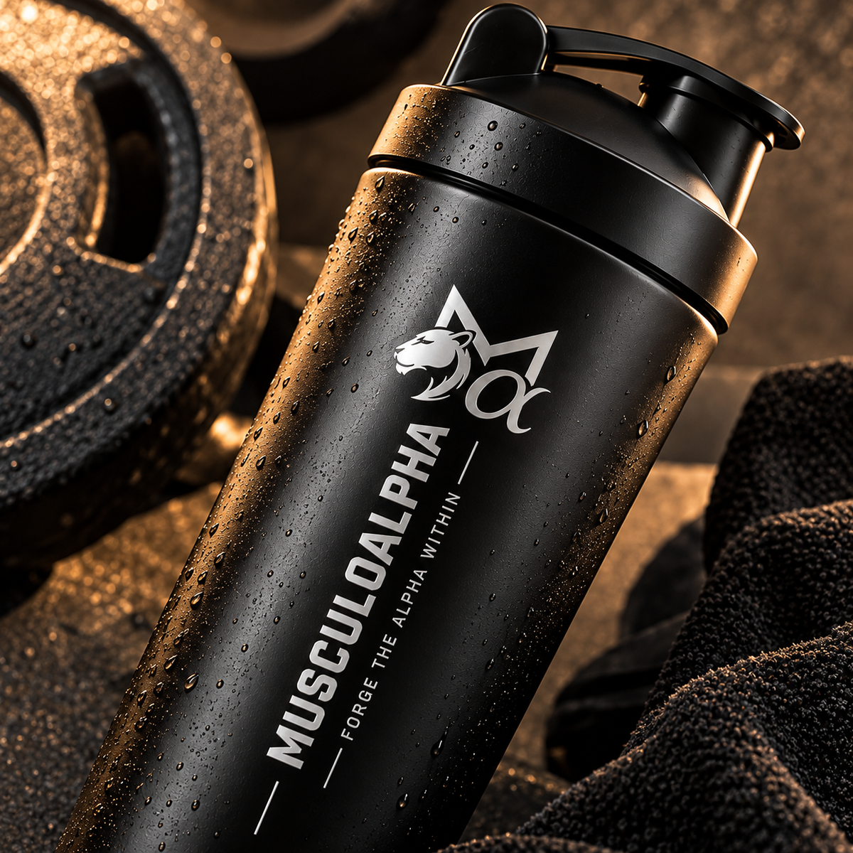 Alpha Premium Protein Shaker (black )